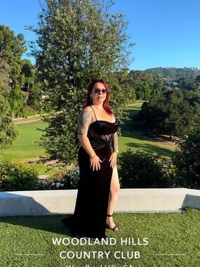 Black velvet ball gown size medium